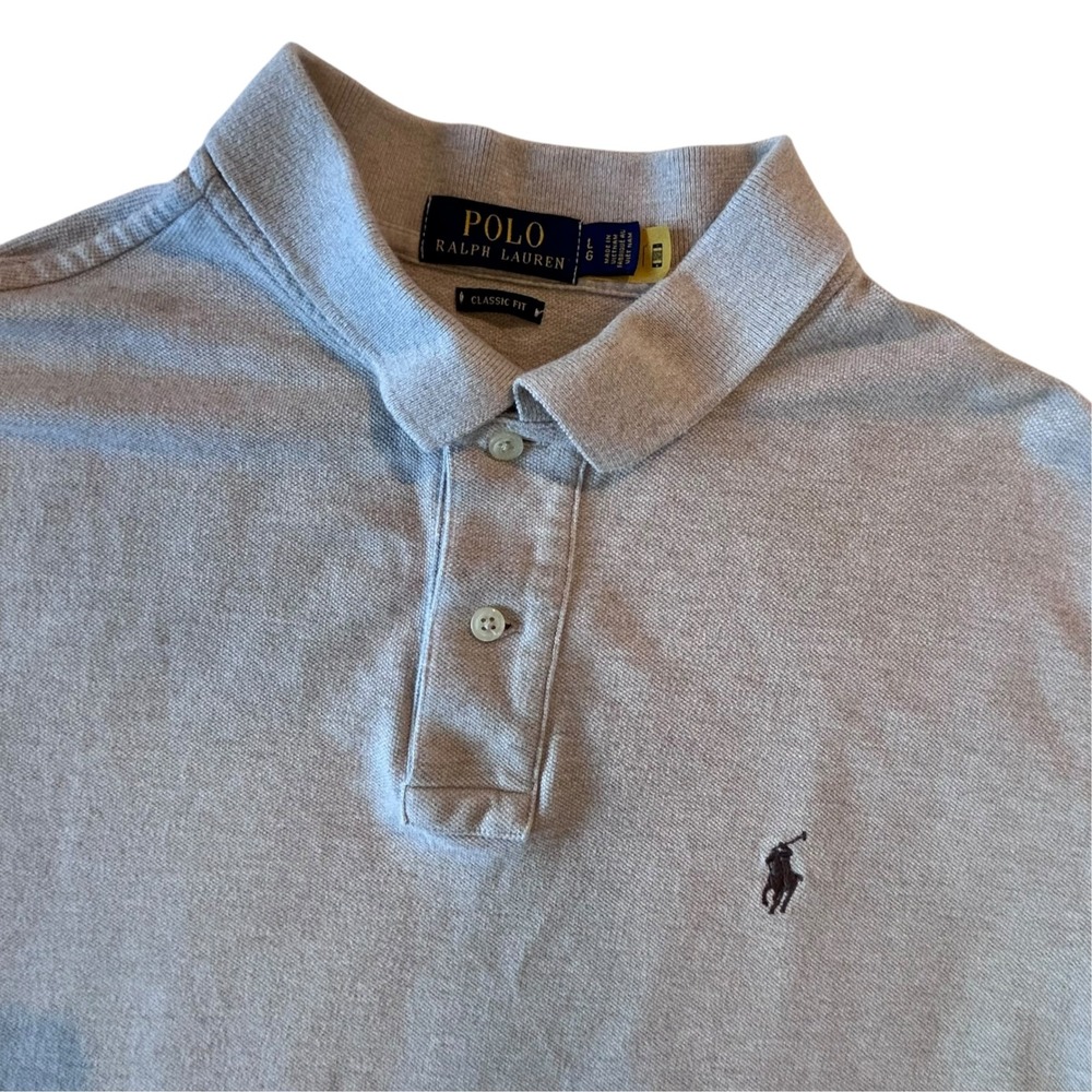 Polo Ralph Lauren Mens Classic Fit Short Sleeve Polo Shirt Tan Brown Large